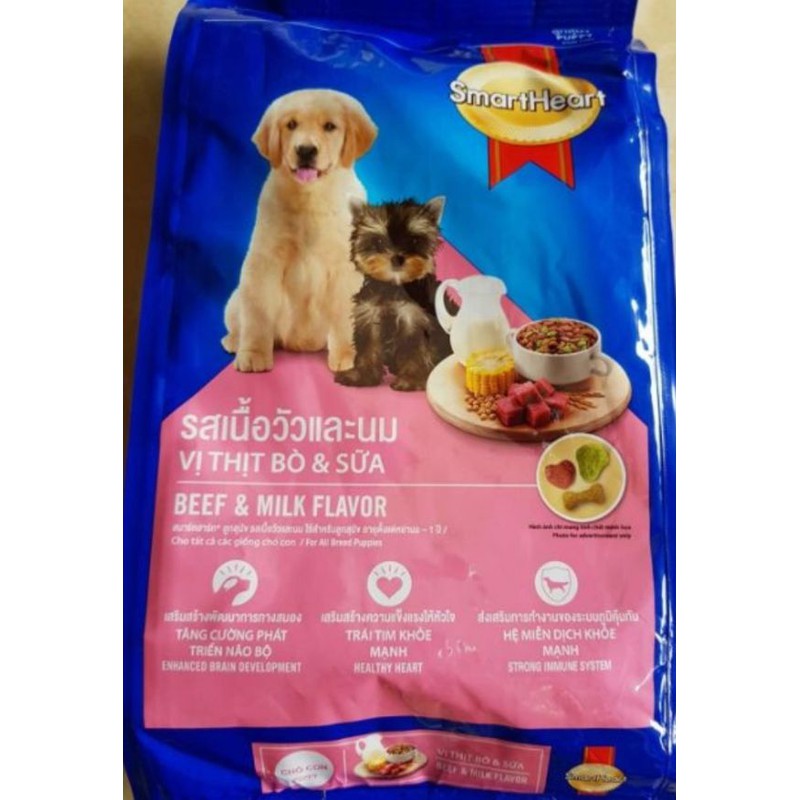 Thức ăn Smartheart – vị thịt bò,sữa cho chó con – 400gr – Smartheart puppy