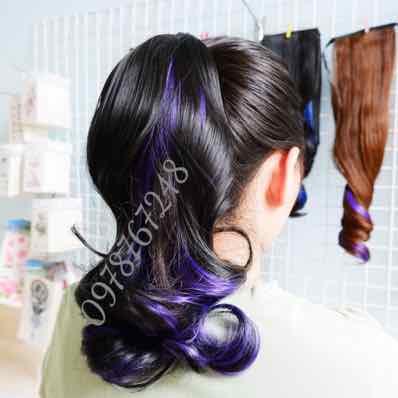 TÓC GIẢ NỮ TÓC GIẢ XOĂN 2 LINE CỘT hàng cam kết chuẩn