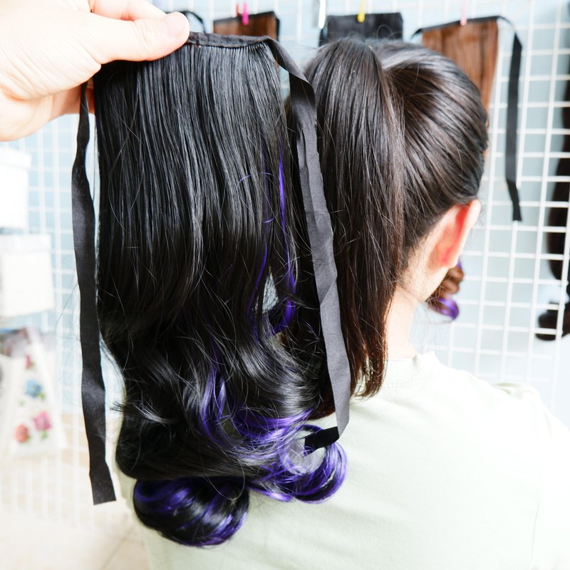 TÓC GIẢ NỮ TÓC GIẢ XOĂN 2 LINE CỘT hàng cam kết chuẩn