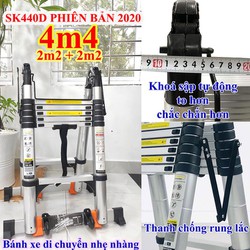 Thang nhôm rút chữ A 2m2 duỗi thẳng 4m4 Sumika SK440D NEW