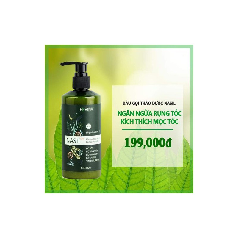 Dầu Gội Thảo Dược NASIL – Trị gàu, Trị Rụng Tóc, Kích Thích Mọc Tóc, Giảm Gãy Dụng, Gàu Ngứa 300ml – 028