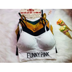ÁO BRA GYM YOGA BRA THỂ THAO DÁNG CROP TOP FUNNY PINK – ABRA01