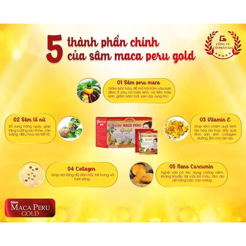 Sâm Maca Peru Gold - Cân Bằng Nội Tiết Tố, Mờ Nám, Sáng Da