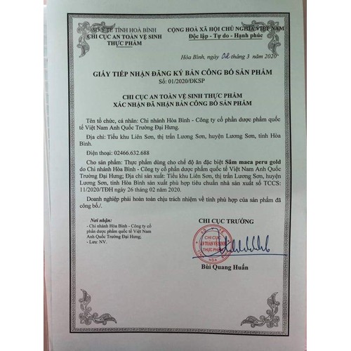 Sâm Maca Peru Gold - Cân Bằng Nội Tiết Tố, Mờ Nám, Sáng Da