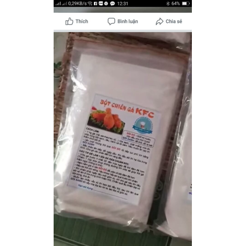 2 go-i xanh đo- Bột làm món gà rán gio-n ngon KFC- giống như ngoài siêu thị