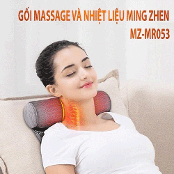 Gối massage cổ tạo nhiệt nóng và rung MingZhen MZ-MR053 - giá rẻ