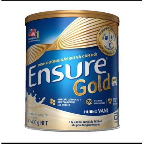 Ly Ensure Khuyến Mãi, Sữa Bột Ensure Gold 400g Hương Vani - Date Mới 2022