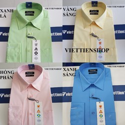 (ML) ÁO SƠ MI VIỆT TIẾN DÀI TAY MÀU TRƠN – MAUTRON 4L