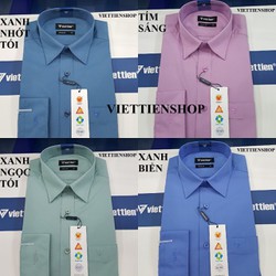 (ML) ÁO SƠ MI VIỆT TIẾN DÀI TAY MÀU TRƠN – MAUTRON 3L