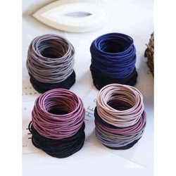 Combo 100 Dây Buộc Tóc Trơn Nhiều Màu