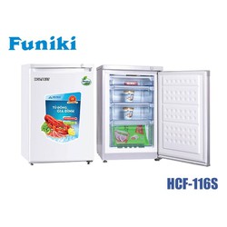 TỦ ĐÔNG MINI ĐỨNG HÒA PHÁT FUNIKI 100 LÍT HCF-116S NHÔM R600A 4 NGĂN
