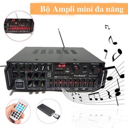 Amply bluetooth ampli karaoke cổng 12v và 220v 4 mic Sunbuck 326BT [được kiểm tra và thử hàng]
