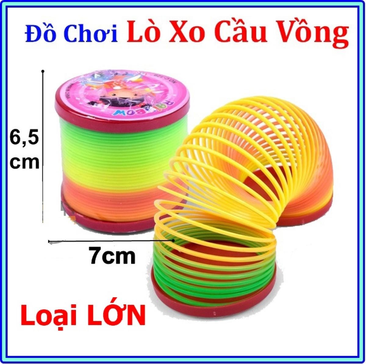 Hình ảnh Đồ Chơi Lò Xo Cầu Vồng Ma Thuật 7 Màu (Đường Kính 8cm) Loại lớn