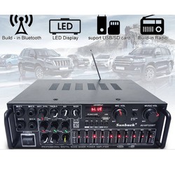 Ampli karaoke amply bluethooth âm li chạy điện 12v và 220v Amply Sunbuck 326BT chất lượng tốt
