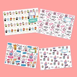 3 xấp 30 tờ giấy lụa bao tập học sinh mẫu trà sữa hot hit