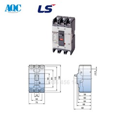 Cầu dao MCCB LS ABN53c - 20A 18kA 3P