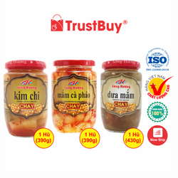Combo Sông Hương Kim Chi Chay 390g + Mắm Cà Pháo Chay 390g + Dưa Mắm Chay 430g