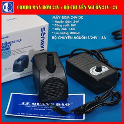 COMBO máy bơm 24V & bộ chuyển nguồn 1/24V - 2A