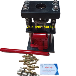 Máy bấm đầu ống áp lực cao - nén thuỷ lực 3 tấn và 10 bộ đầu ren đồng đực cái và áo cho ống dẫn nước, khí 13mm Máy bấm đầu ống áp lực cao - nén thuỷ lực 3 tấn và 10 bộ đầu ren đồng đực cái và áo cho ống dẫn nước, khí 13mm