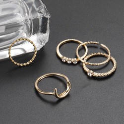 nhẫn nữ set 5 nhẫn