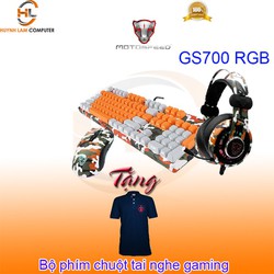 Combo phím chuột tai nghe MotoSpeed GS700 RGB cao cấp NWH phân phối - Tặng áo thun cao cấp