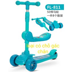 xe trượt scooter 2in1 có yên có ghế cho bé