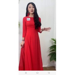 áo dài trơn đỏ