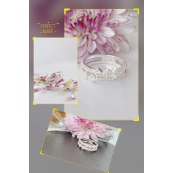 nhẫn bạc hai tầng hình thoi – 039
