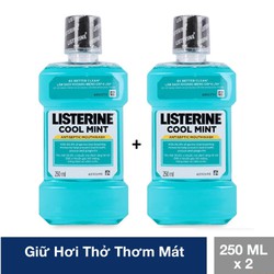 Nước Súc Miệng Listerine Cool mint 250ml combo 2 chai