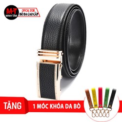 Thắt lưng nam Minh Tâm da bò 3 lớp may viền , khóa tự động tỳ , Đen or Nâu Thắt lưng nam Minh Tâm da bò 3 lớp may viền , khóa tự động tỳ , Đen or Nâu