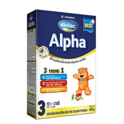 Sữa bột Dielac Alpha 3 400g - Hộp giấy