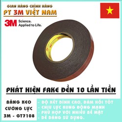 Băng Keo Cường Lực 2 Mặt Siêu Dính & Chịu Nhiệt 3M GT7108 – 7108