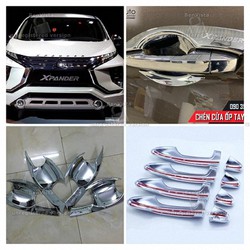 4 ốp tay cửa và 4 hõm cửa xe Mitsubishi XPANDER Mạ Crom cao cấp – OTC Xpander