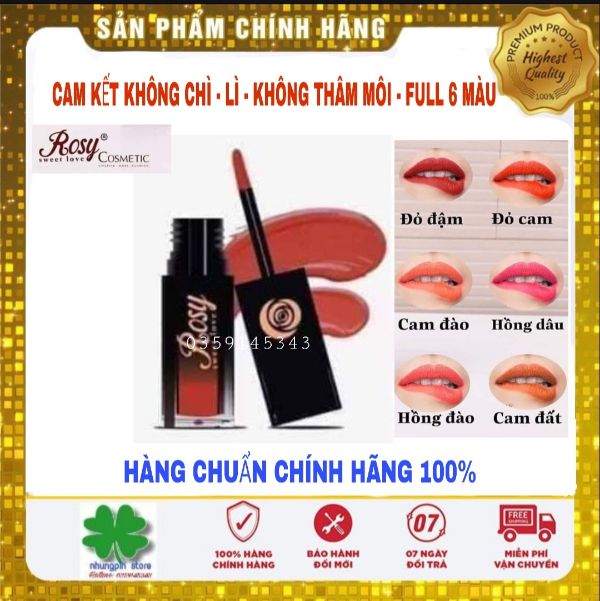 Hình ảnh Son kem Rosy cao cấp _ siêu lì không thâm môi hàng chuẩn công ty