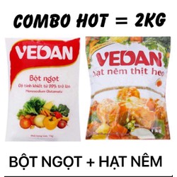 ( NHẬP MÃ SD22T8 CÒN 74K ) COMBO 2KG HAT NÊM + BỘT NGỌT VEDAN HÀNG CHÍNH HÃNG – VEDAN BỘT NGỌT