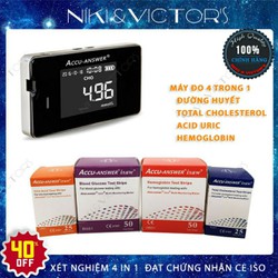 >> SO SÁNH GIÁ MÁY ĐIỆN DI HUYẾT SẮC TỐ | Shopee Lazada Sendo Tiki 32 Máy thử đường huyết,Que thử đường huyết 4 trong 1 Accu, thử mỡ máu, huyết sắc tố, acid uric