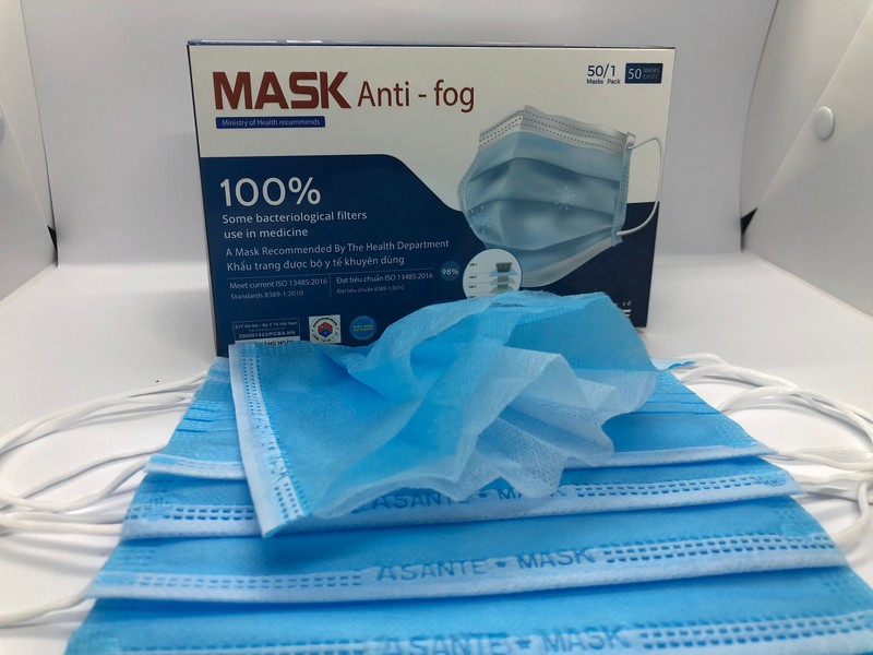 [50 chiếc/hộp] COMBO 2 HỘP KHẨU TRANG Y TẾ 4 LỚP KHÁNG KHUẨN MASK ANTI - FOG _ HÀNG XUẤT KHẨU
