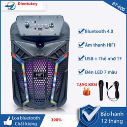 LOA KARAOKE BT-606 KÈM MIC CÓ DÂY - Hỗ trợ remote điều khiển