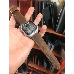 DÂY DA ĐỒNG HỒ DA BÒ AE 1200 WHD