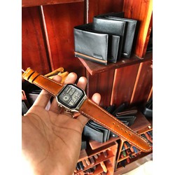 DÂY DA ĐỒNG HỒ DA BÒ CASO AE1200WHD