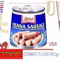 Xúc xích Libby's Vienna 130g combo 5 hộp