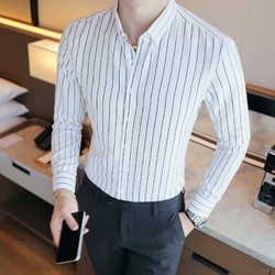 [Freeship - ĐƯỢC XEM HÀNG] áo sơ mi nam - Áo sơ mi nam kẻ sọc  - Chất liệu lụa mềm mịn, dáng slim trẻ trung,  dễ dàng phối đồ với các loại quần