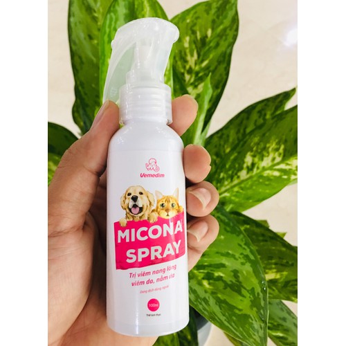 Micona Spray xịt trị viêm da nang lông,nấm chó mèo