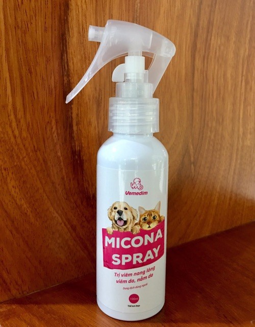 Micona Spray xịt trị viêm da nang lông,nấm chó mèo