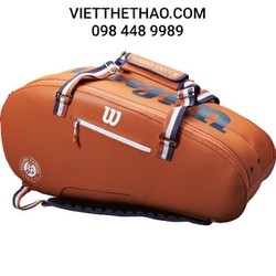 Túi Vợt Tennis Wilson Roland Garros Nâu