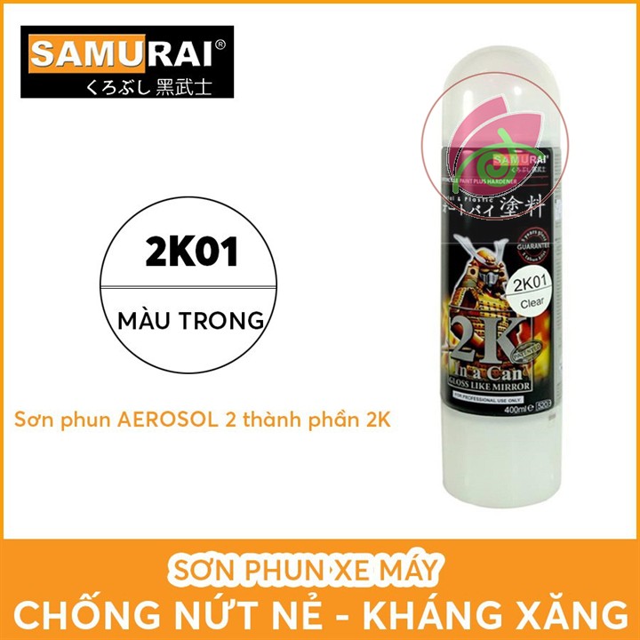 Hình ảnh 2K01 _ Sơn Samurai 2K01 bóng trong suốt 2 thành phần