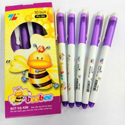 hộp 10 bút mực tím bebe thiên long