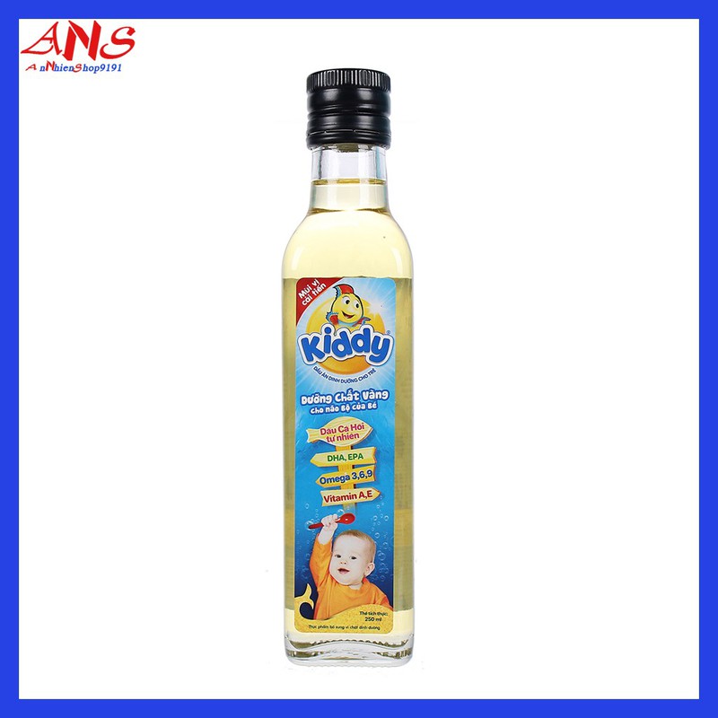 Dầu ăn Kiddy dinh dưỡng cá hồi cho bé 250ml