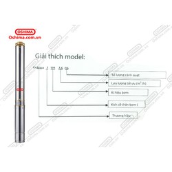 Máy bơm hỏa tiễn Oshima 4OS3/13 - 1HP