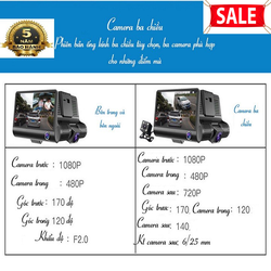 Camera Hành Trình Xe Hơi Cao cấp_3 Camera BH 5 Năm Camera Hành Trình Xe Hơi Cao cấp_3 Camera BH 5 Năm